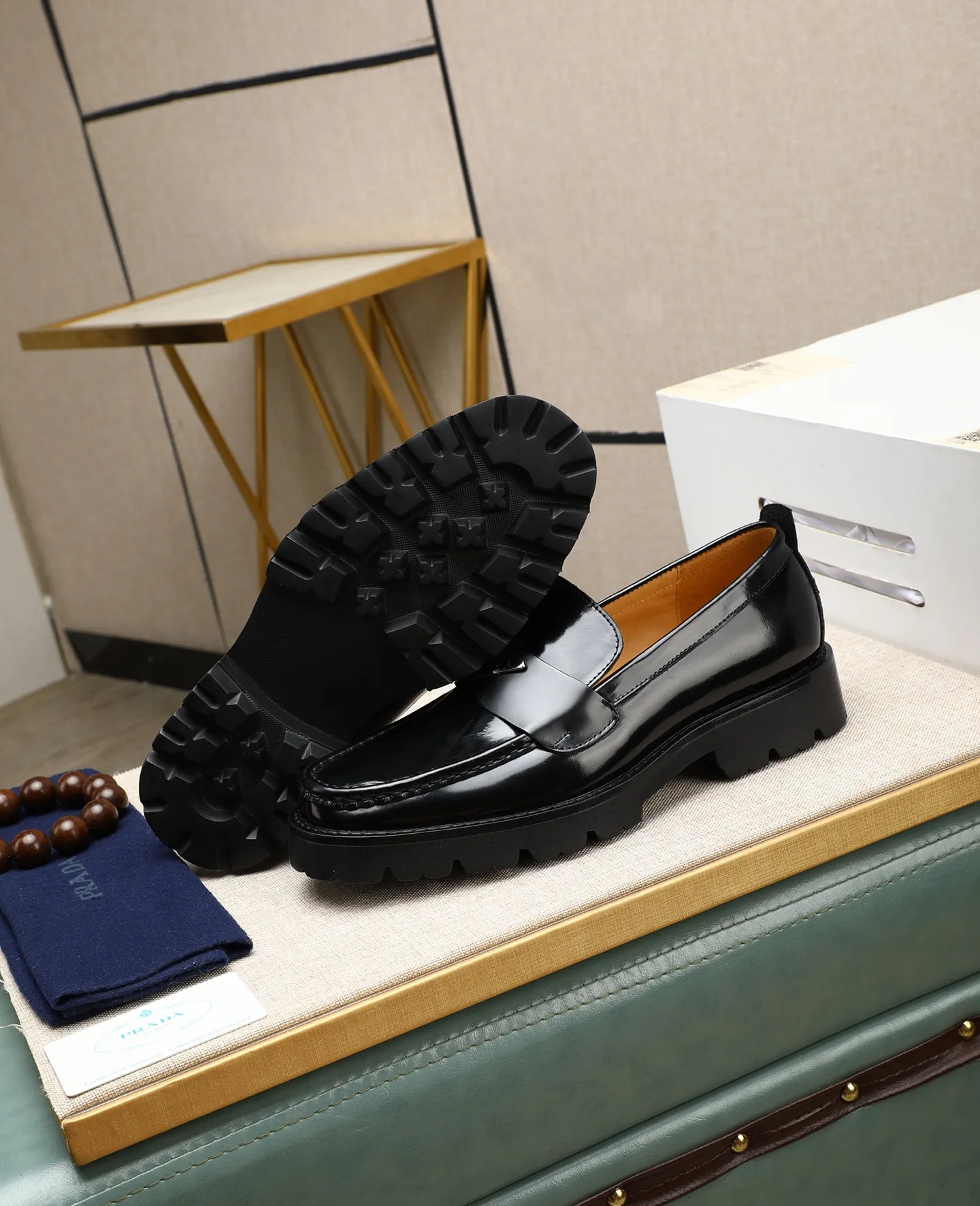 Men's men's shoes 💰540 (water-dyed cow leather) 📛📛PRADA high-end 20 counter latest model formal business leather shoes 👔 original version of the highest quality! Imported from Italy🇮🇹First layer calfskin fabric➕Cowhide lining Original outsole Formal size: 38➖45